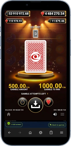 funzione gamble gioco delle carte sulla slot shining crown