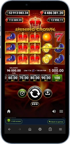 vincita con simbolo corona sulla slot shining crown